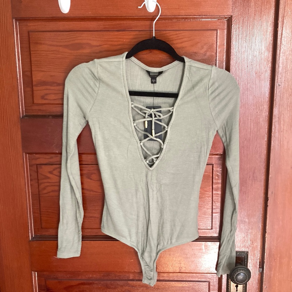 Green long sleeve bodysuit